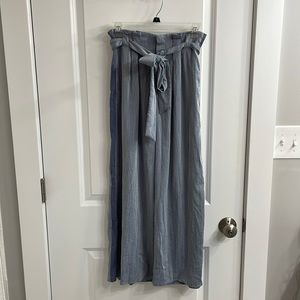 Mystree chambray wide leg pants